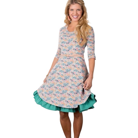 Matilda Jane Dresses & Skirts - Matilda Jane x Joanna Gaines Down On The Farm Fit And Flare Floral Modest Dress